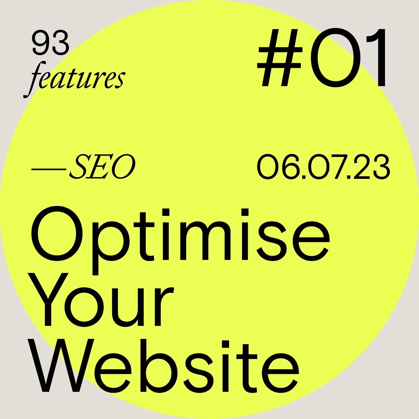 93 features SEO - Optimise your website, elevate your business