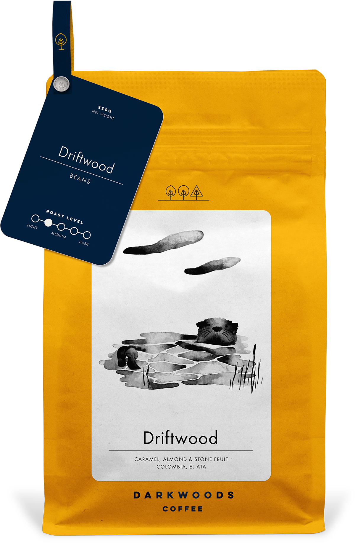 Darkwoods Coffee Driftwood Otter Packaging 93ft