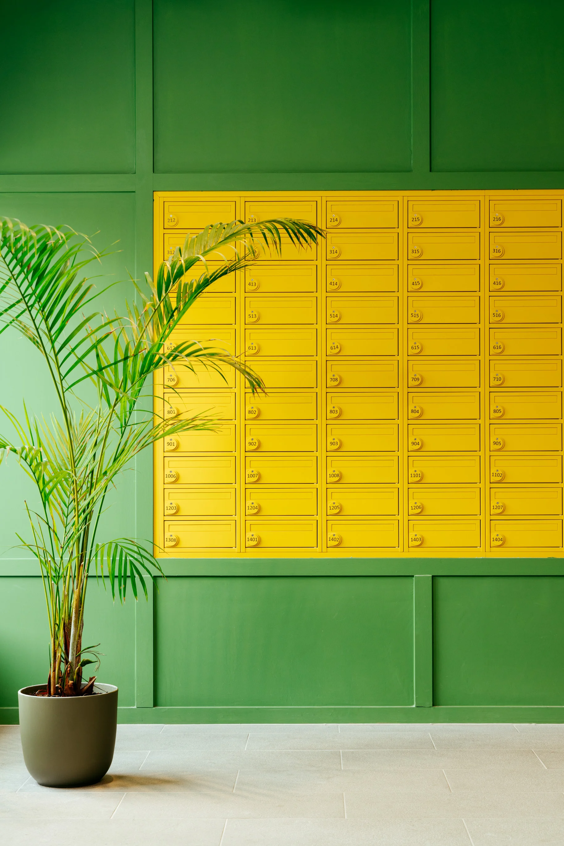 Interior image of Kangaroo Works resident postboxes