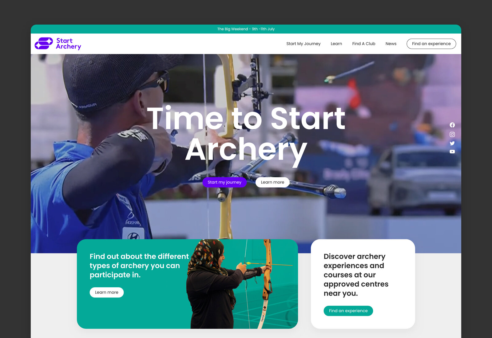 Start Archery - New website and brand identity for a National Governing Body of Sport