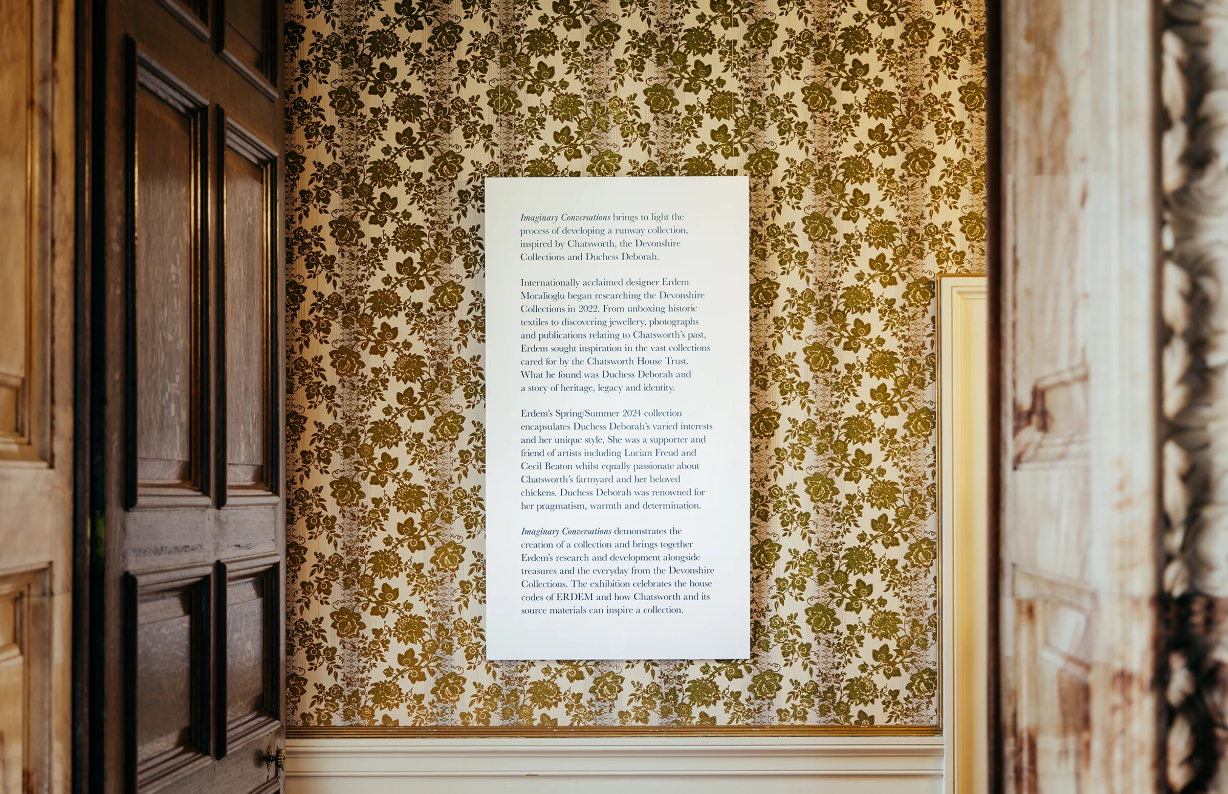 Simple typographic exhibition signage 