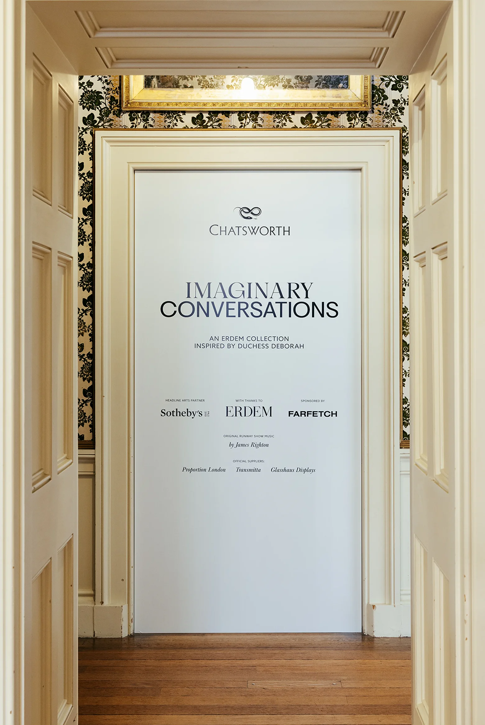 Branded doorway in exhibition 