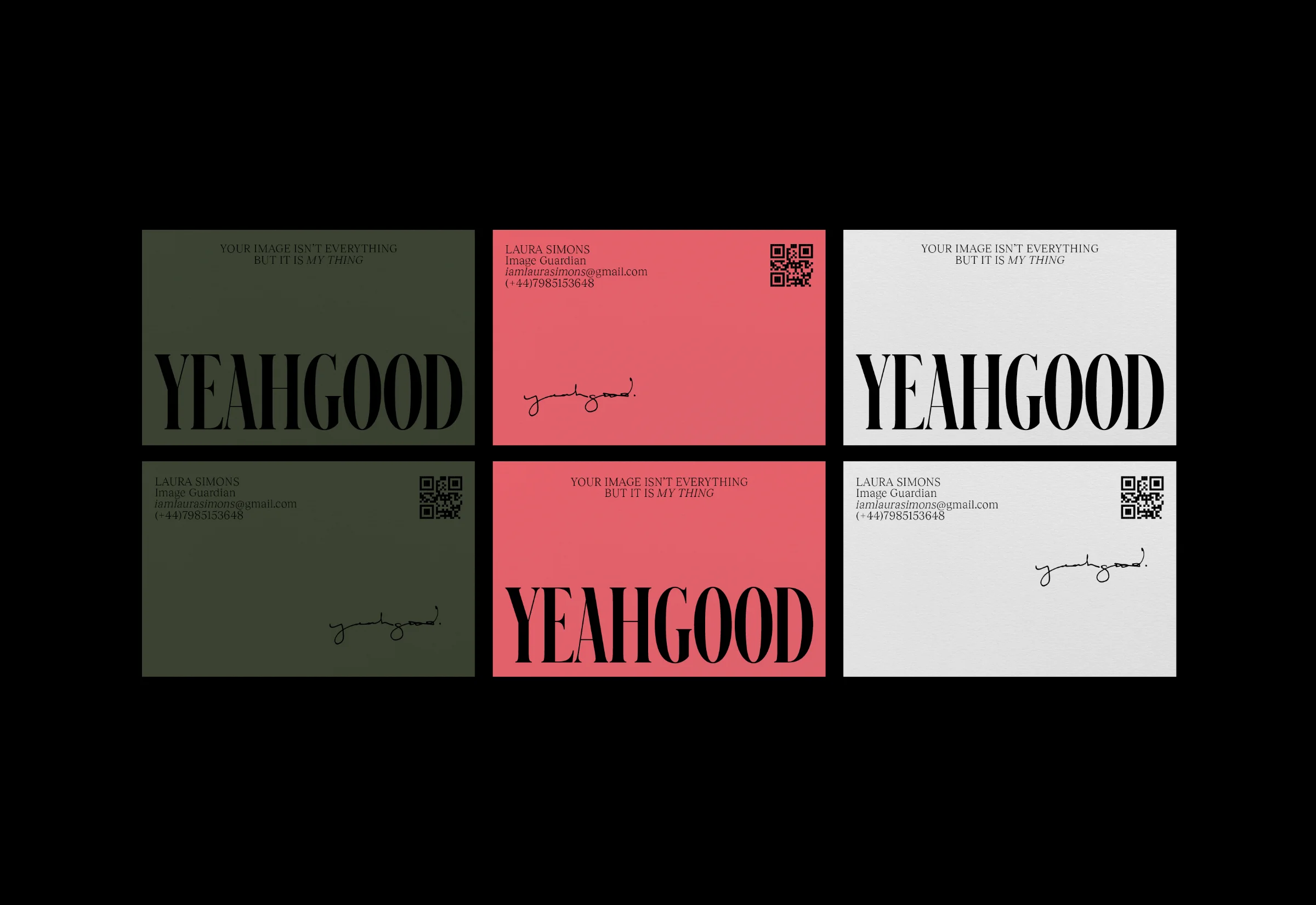 Three business card designs 